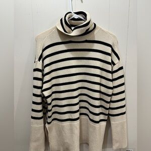 Cream and black striped sweater